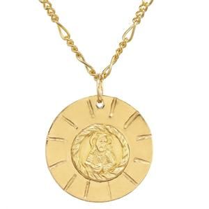 NEW KOZAKH women's catino medallion necklace in gold